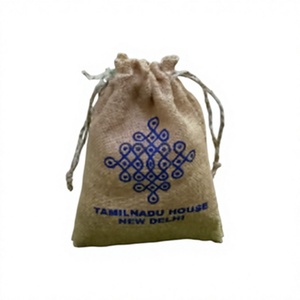 Stylish Jute Fabric <b>Potli</b> 10x8 Inch Traditional Drawstring Pouch for Return Gifts Wedding Accessories Festival Gifting - Product Image 4