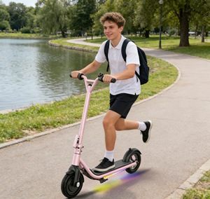Trottinette électrique portable <span class=keywords><strong>C1</strong></span>, moteur sans balais 350W, cadre en alliage d'aluminium, double suspension, contrôle par application, longue autonomie, étanche, sûre - Product Image 2