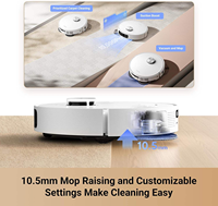 Nettoyeur Vapeur Commercial D30 Ultra Intelligent Robot Aspirateur Laveur Filtre HEPA en Plastique Contrôlé par Application Couverture 90-120% Auto