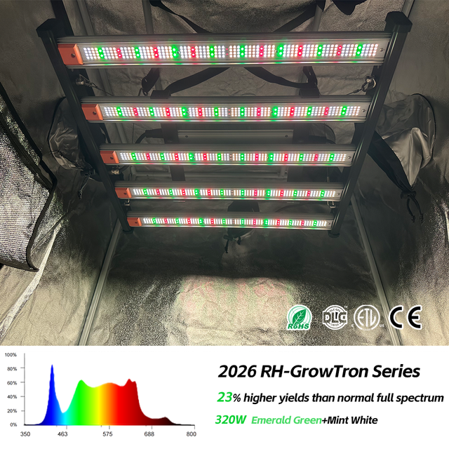ROHE 320W Evo Emerald Green and Mint White Led Indoor Growth and Flowering Full Spectrum Led Grow Light