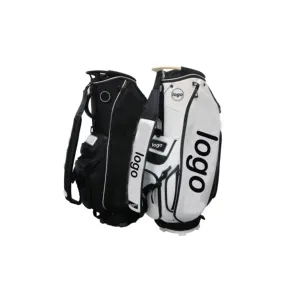 Warranty For 3 Years Custom Logo PU Cart Bag Big Logo Single Shoulder Strap 6 Way Golf Bag