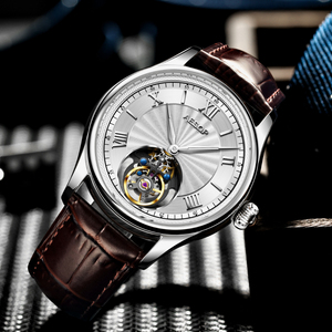 นาฬิกา AESOP Flying Tourbillon สำหรับผู้ชาย ระบบ Skeleton Tourbillon กลไกจักรกล นาฬิกาข้อมือผู้ชาย กระจกแซฟไฟร์ รุ่น 7041 แบบดรอปชิปปิ้ง - Product Image 3