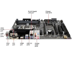 <span class=keywords><strong>Carte</strong></span> mère de bureau GIGABYTE <span class=keywords><strong>Z270</strong></span>-HD3 en excellent état, compatible Intel 6e/7e génération I7/I5/I3 LGA1151 DDR4, quatre emplacements mémoire, SATA, ATX, 64 Go de RAM max. - Product Image 5