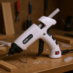 Pistolet à colle chaude Vevor 60/100W, température réglable, filaire, pour réparations domestiques, artisanat, bricolage, corps en plastique, buse en céramique - Product Image 2