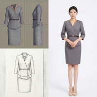 Ensemble blazer et robe formel blanc pour femme, 100% polyester respirant, pour le bureau