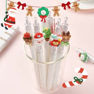 Stylos à bille en gel noirs personnalisables sur le thème de Noël, 0,5 mm, sans plastique, avec rendus de conception inclus - Product Image 1