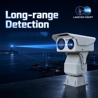 Caméra thermique PTZ multisensorielle longue portée avec détection d'incendie, capteur IR non refroidi, instrument d'observation extérieur pour forêts et fermes