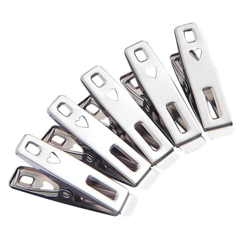 Clothes Pegs Stainless Steel Clips For Coat Pants Laundry Drying Hanger Rack Washing Towel Holder Hanger