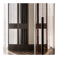 Verre trempé Automatique Alliage d'Aluminium Avant Extérieur Pare-Soleil Vertical Persienne Conception Aero Feuille Lames Persiennes Fenêtres