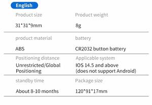 स्मार्ट पालतू ट्रैकर कुत्ते बिल्ली स्थान ट्रैकर ios केवल पालतू विरोधी-खोई हुई डिवाइस, सेब एयरटैग के साथ संगत - Product Image 4