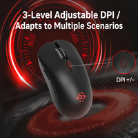 WOOKING Mouse Nirkabel Dual Mode 2.4G Terlaris RGB 400mAh Isi Ulang Optik Bentuk Pistol Ergonomis Tersedia