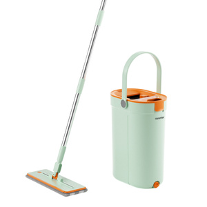 Hometter sạch sẽ và bẩn riêng biệt lau phẳng tay miễn phí sợi nhỏ làm sạch sàn với đầu thay thế xô với Bộ vắt - Product Image 3