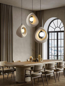 Modern asılı lamba Wabi Sabi ışık kapalı kolye ışık avize mutfak için restoran aydınlatması - Product Image 3