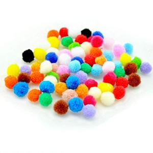Vente en gros de grandes boules en fourrure, assortiment de boules douces, pompons colorés pour les travaux manuels des enfants - Product Image 3