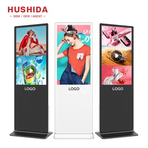 55 inch trong nhà Wifi điều khiển từ xa tương tác siêu mỏng Cảm ứng đa điểm đứng kiosk kỹ thuật số biển