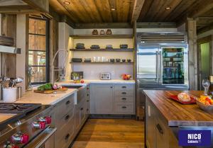 NICOCABINET luz azul de la coctelera del Gabinete de cocina del diseño para la <span class=keywords><strong>casa</strong></span> de madera - Product Image 5