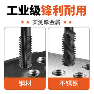 Hebei No.1 Engineering Co. Ltd. Machos de roscar de acero inoxidable de rosca fina y gruesa, de ranura recta en espiral, herramientas de corte y conformado - Product Image 3