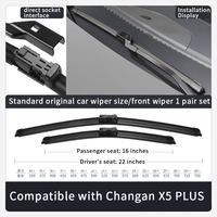 Balais d'essuie-glace avant et arrière pour Changan X5 PLUS 2ème Génération 2024 2025 OEM balais d'essuie-glace auto