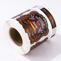 Autocollants personnalisés en feuille d'or avec gaufrage UV Etiquette adhésive à chaud Direct Manufacturer Perfect Beverage Food Wine Products