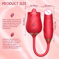 Vibrateur Rose OEM d'usine, multifréquence, à succion clitoridienne, masseur rotatif du point G, jouet sexuel en silicone pour femmes et couples