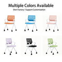 Chaise de formation pliable avec roulettes pivotantes et structure métallique pour mobilier de salle de conférence, vente en gros directe d'usine