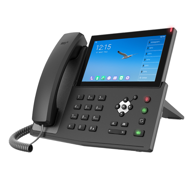 Enterprise Android SIP Phone 20 SIP Accounts 7 Inch Touch Screen PoE WiFi  VoIP Phone