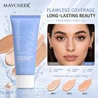 En stock, 3 teintes, fond de teint liquide pour le visage, imperméable, éclat naturel, hydratant, longue tenue, prix de gros, approvisionnement en vrac