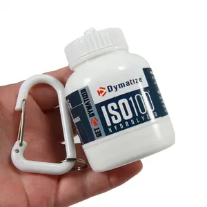 De Buena Calidad De Fábrica Directamente Deportes Contenedor Personalizado Plástico Portátil Mini Proteína Suero En Polvo Botella