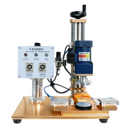 캡 나사 캡핑 기계 데스크탑 반자동 유리 항아리 플라스틱 뚜껑 닫힘 기계 병 캐퍼
