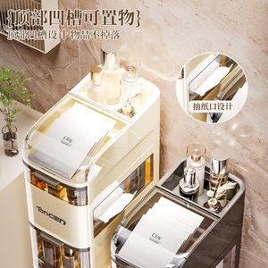 Tocen Plastic Storage Drawer Cabinet Multi Layer Bathroom Organizer For Toilet Side With Easy Clean Design - Product Image 5