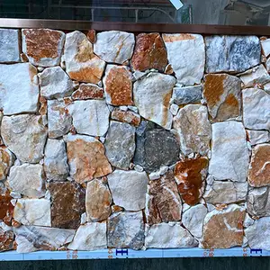 Decoração moderna Acabamento Natural Ardósia Painel Irregular Parede Cultura Pedras Outdoor Garden Wall Art para Revestimento Exterior