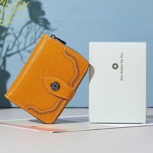 Portefeuille éjecteur de cartes personnalisé en cuir véritable avec fonction Localiser, porte-cartes RFID de luxe pour hommes et femmes - Product Image 6