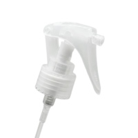Nouveau design, vente en gros, pompe à brume fine 24/410 en plastique transparent avec interrupteur gauche-droite et verrouillage, mini pulvérisateur à gâchette pour bouteilles de nettoyage