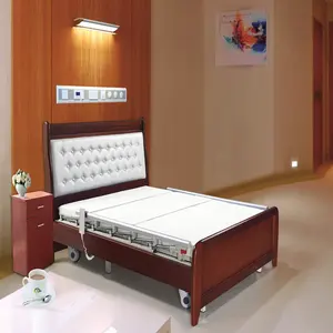 नई आगमन लकड़ी के चिकित्सा बुजुर्ग रोगी नर्सिंग कमरे अस्पताल के फर्नीचर क्लिनिक घूर्णन घर पर देखभाल बिस्तर