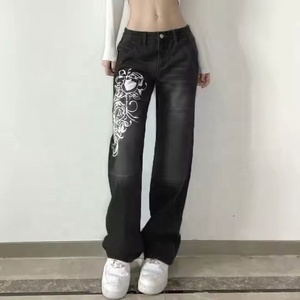 Pantalons cargo rétro coréens style streetwear Y2K, esthétique indie, jeans pour femmes, grunge vintage, taille basse - Product Image 3