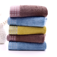 Houndstooth Bamboo Face Towel Ultra Soft Facial Towel Skin Friendly Wash Towel Hand Beauty Towel