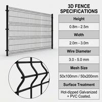 Oferta Especial: Malla de Alambre Soldada Curvada en V, Recubierta de PVC Galvanizado, para Cercas de Seguridad 3D en Jardines y Granjas