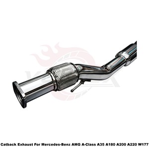 Sistema de escape de acero inoxidable Vortex Track-Ready para mejorar la potencia del motor, compatible con Mercedes-Benz AMG Clase A A35 A180 A200 A220 W177 - Product Image 5
