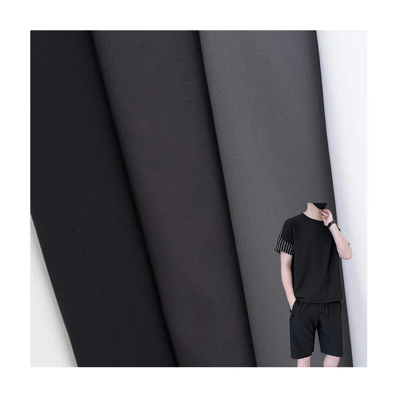 manufacture 165gsm high stretch fitness outdoor dry fit 74% nylon 26% spandex tricot interlock fabric for sportswear pants