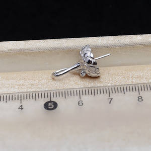 จี้เงินแท้ S925 รูปทรงลูกสน งานแฮนด์เมด อุปกรณ์ DIY พร้อมไข่มุก 12-16 เม็ด สายเปล่าสำหรับติดตั้ง ขนาด 3 มม. รุ่น JG5168 - Product Image 4