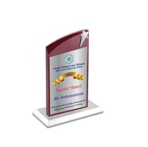 Placa de diseñador de madera hecha a mano de fabricación india para premios escolares disponibles en suministro mundial de India - Product Image 1