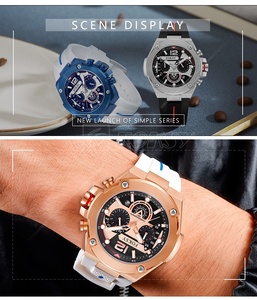 <span class=keywords><strong>Montre</strong></span> de sport pour <span class=keywords><strong>homme</strong></span> FOKSY, étanche 5ATM, boîtier en acier inoxydable, <span class=keywords><strong>bracelet</strong></span> en <span class=keywords><strong>silicone</strong></span>, mouvement à quartz, verre minéral 47MM, plusieurs couleurs - Product Image 2
