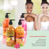 Productos blanqueadores para el cuerpo, Gel de ducha de Limpieza Profunda, extracto de fruta, exfoliante, lavado corporal