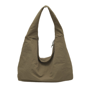 Sac Hobo Minimaliste à Bandoulière Unique avec Fermeture à Cordon, Sac Fourre-Tout Unisexe Décontracté pour Usage Quotidien, Léger, Grande Capacité, Personnalisable - Product Image 1
