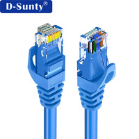 Câble Ethernet D-Sunty Cat5e 3m/5m UTP en cuivre massif 8 conducteurs 26AWG 550MHz 10Gbps RJ45, cordon de raccordement Guangdong