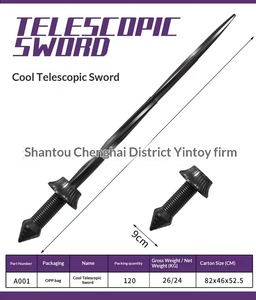 Juego de Espadas de Juguete de Plástico Impresas en 3D, <span class=keywords><strong>Espada</strong></span> Samurai Telescópica Plegable Giratoria en Espiral Arcoíris, <span class=keywords><strong>Espada</strong></span> Gigante Tipo Red de Colores - Product Image 4