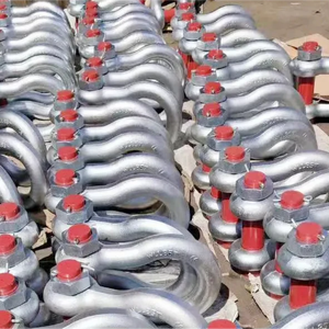G-2160E Wide <b>Body</b> Sling Shackle 75 Ton WLL Capacity <b>Bow</b> Bolt Design US Type D Lifting Galvanized Industrial Mining Forged Us Typ - Product Image 4