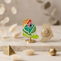 Badge nominatif en métal émaillé plaqué or, personnalisé et peint sur mesure, avec impression UV, aimant puissant, pour le Nouvel An chinois, vente en gros
