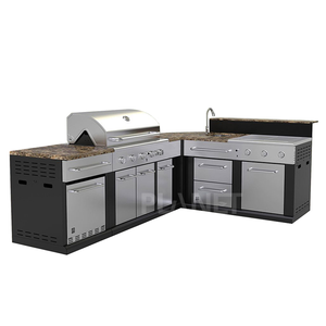 Hot Selling New Commercial BBQ Grill Cabinet Island All-In-One Stainless Steel Outdoor Kitchen Luxury