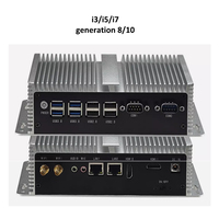 Mini PC Industrial de Cuatro Núcleos para Oficina y Hogar, Host Linux Integrado, Sin Ventilador, Doble Puerto Serie COM, Servidor Ubuntu, Minicomputadora